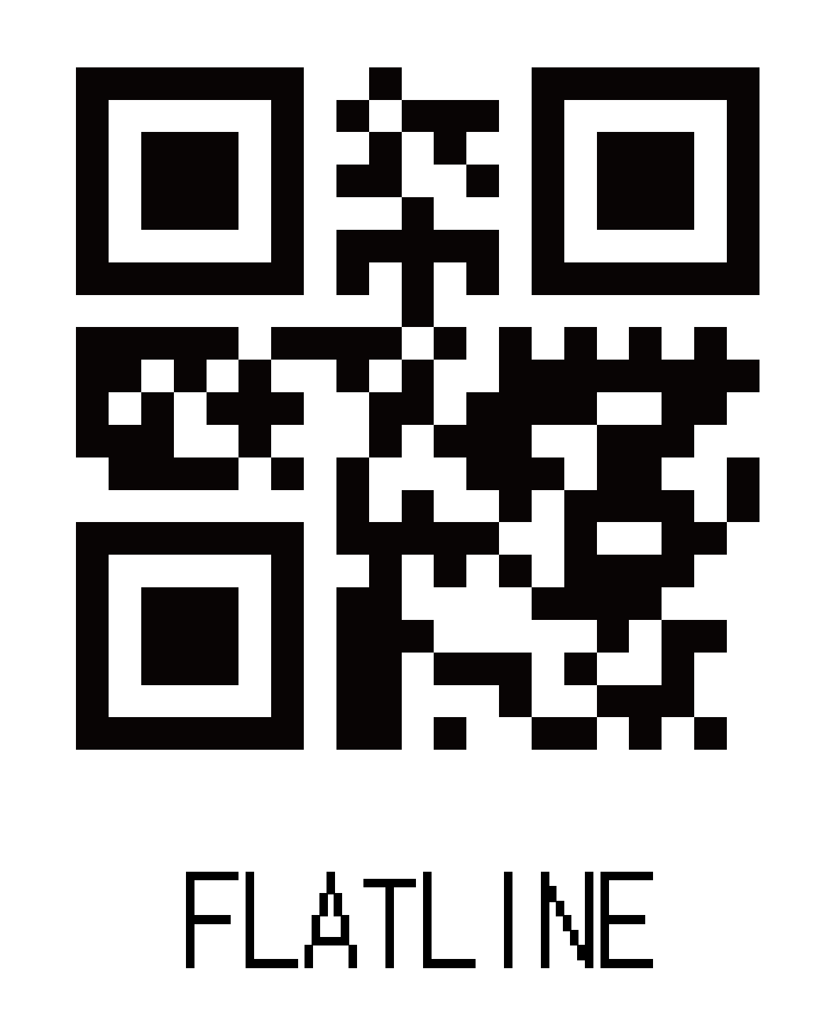 FLATLINE ステッカー（QRコード）